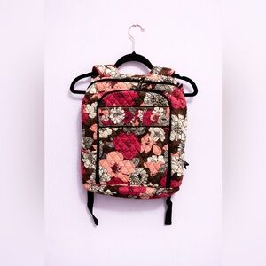 [Vera Bradley] Mocha Rouge Floral Lightly Used School Backpack